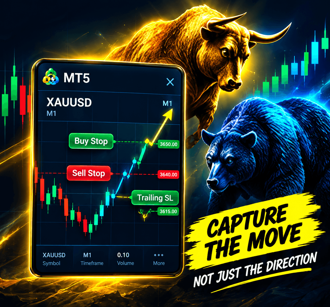 Buy Stop Sell Stop EA Bull MT5 Capture the Move